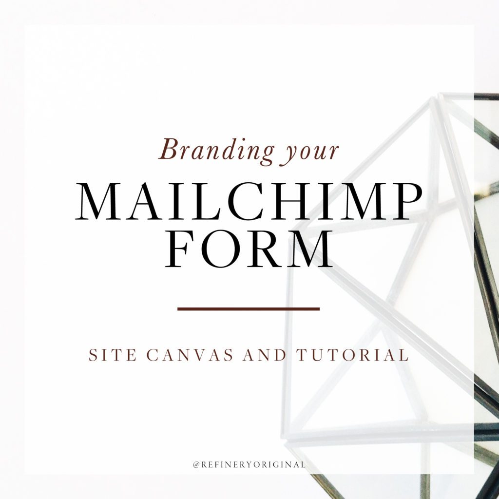 mailchimp form for newsletters for your Showit website